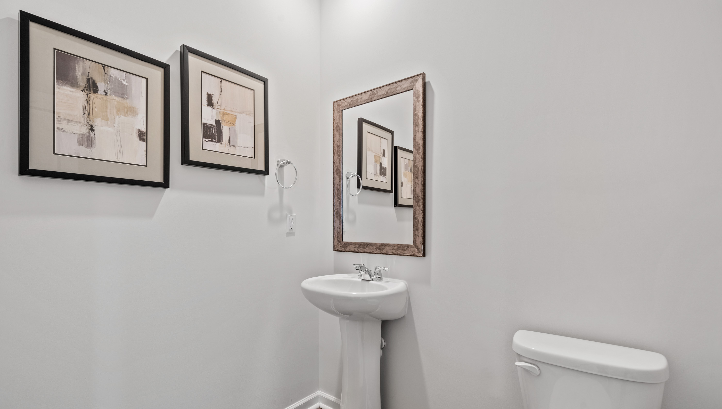 Half bathroom with sink.