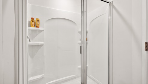 Bathroom with shower.