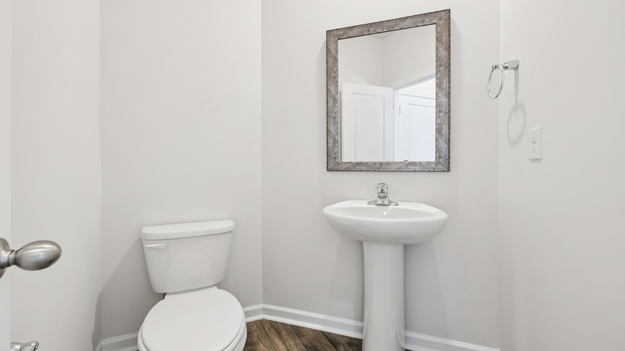 Half bathroom on the main level.