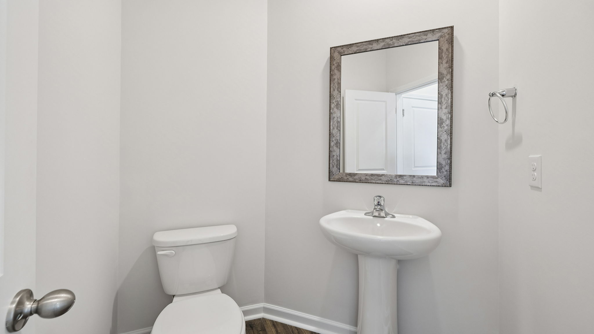 Half bathroom on the main level.