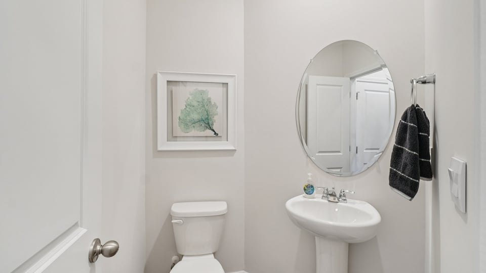 Bathroom with toilet.