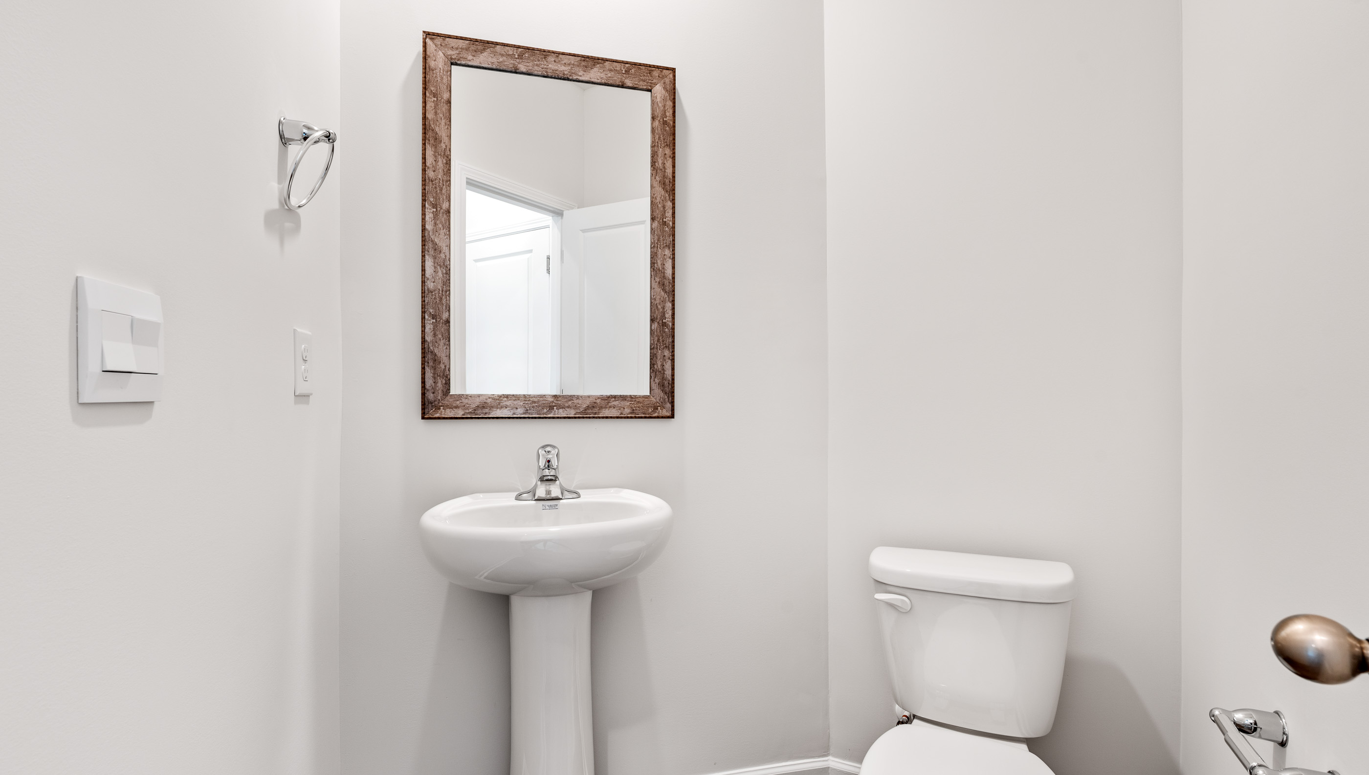 Half bathroom on the main level.