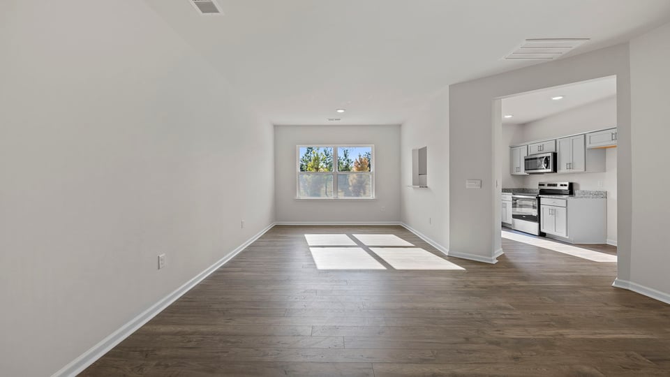 Open floorplan with lots of windows.