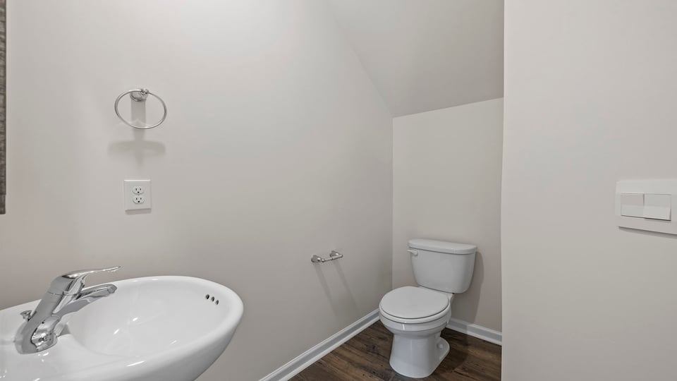 Half bathroom on the main level.