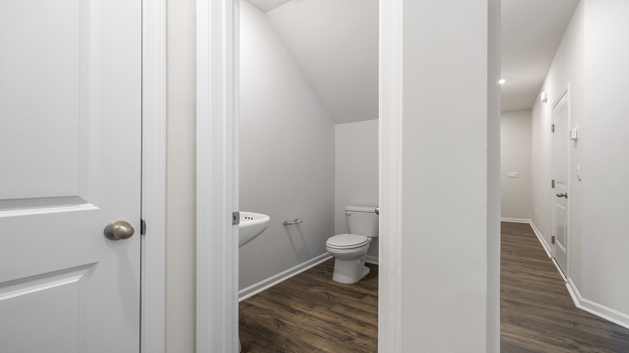 Half bathroom on the main level.