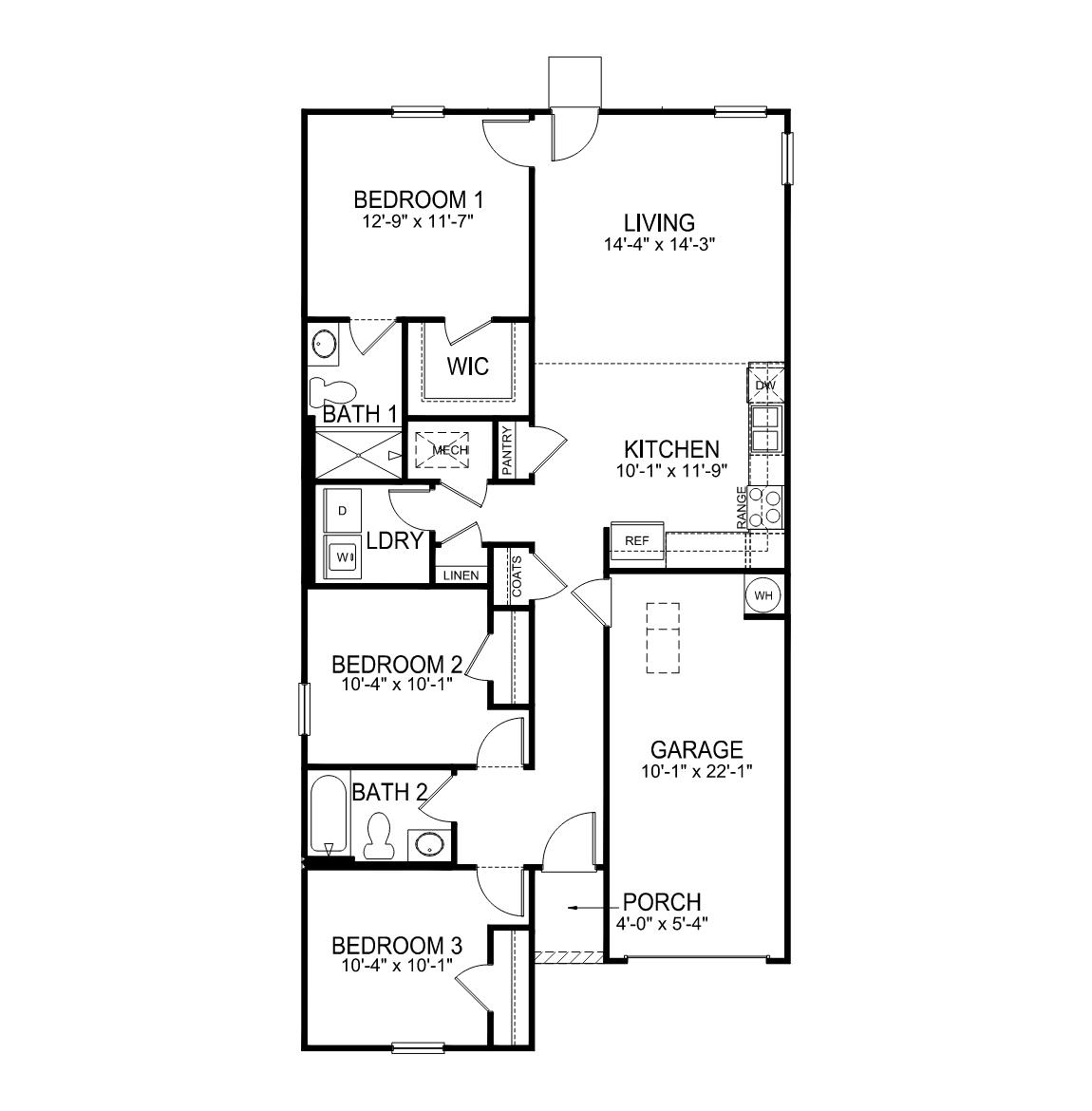 Floor Plan in Lenhardt Grove Easley, SC D.R. Horton