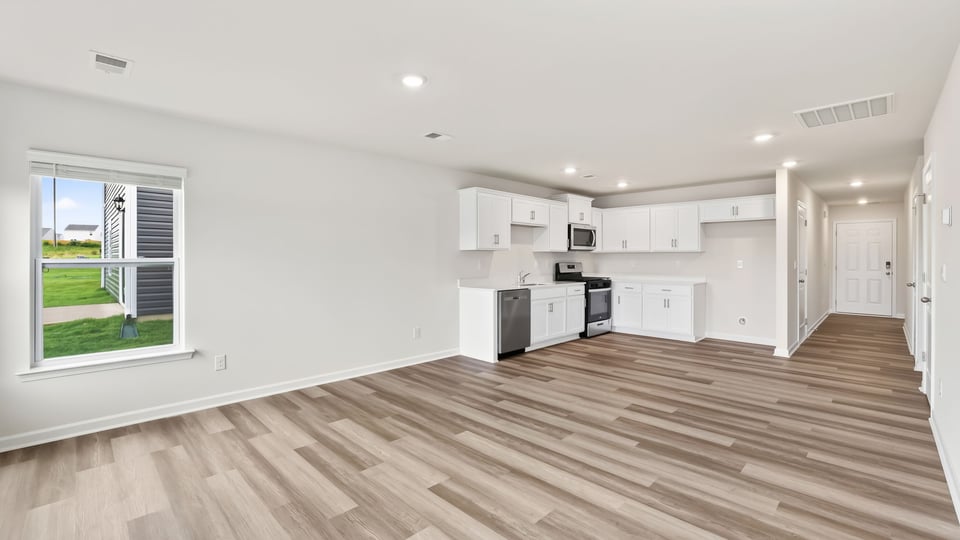Living area with windows.