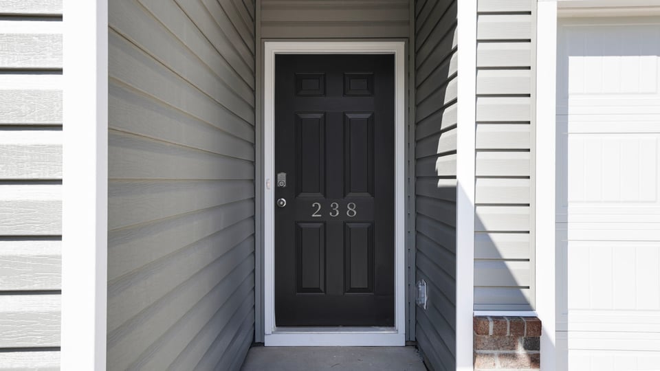 View of front door.