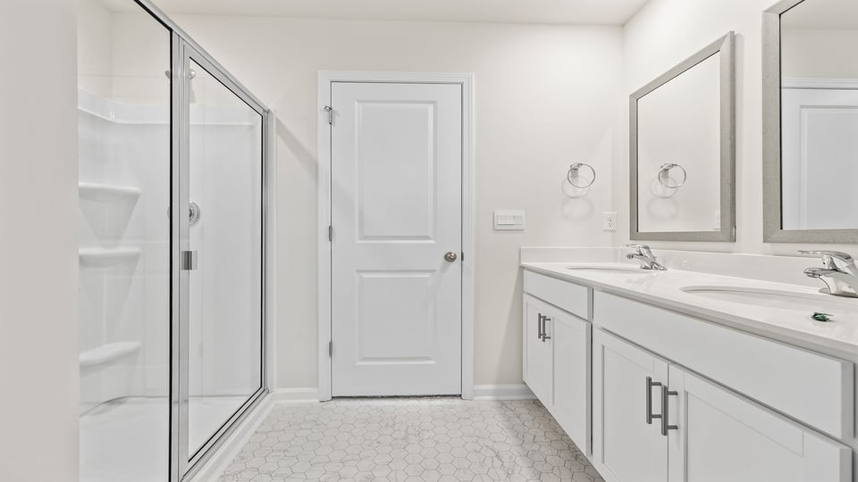Primary bathroom walk-in shower.