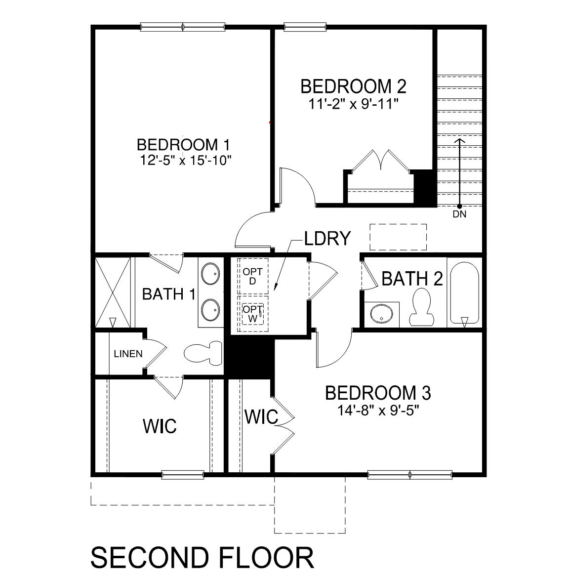 Second floor floorplan.