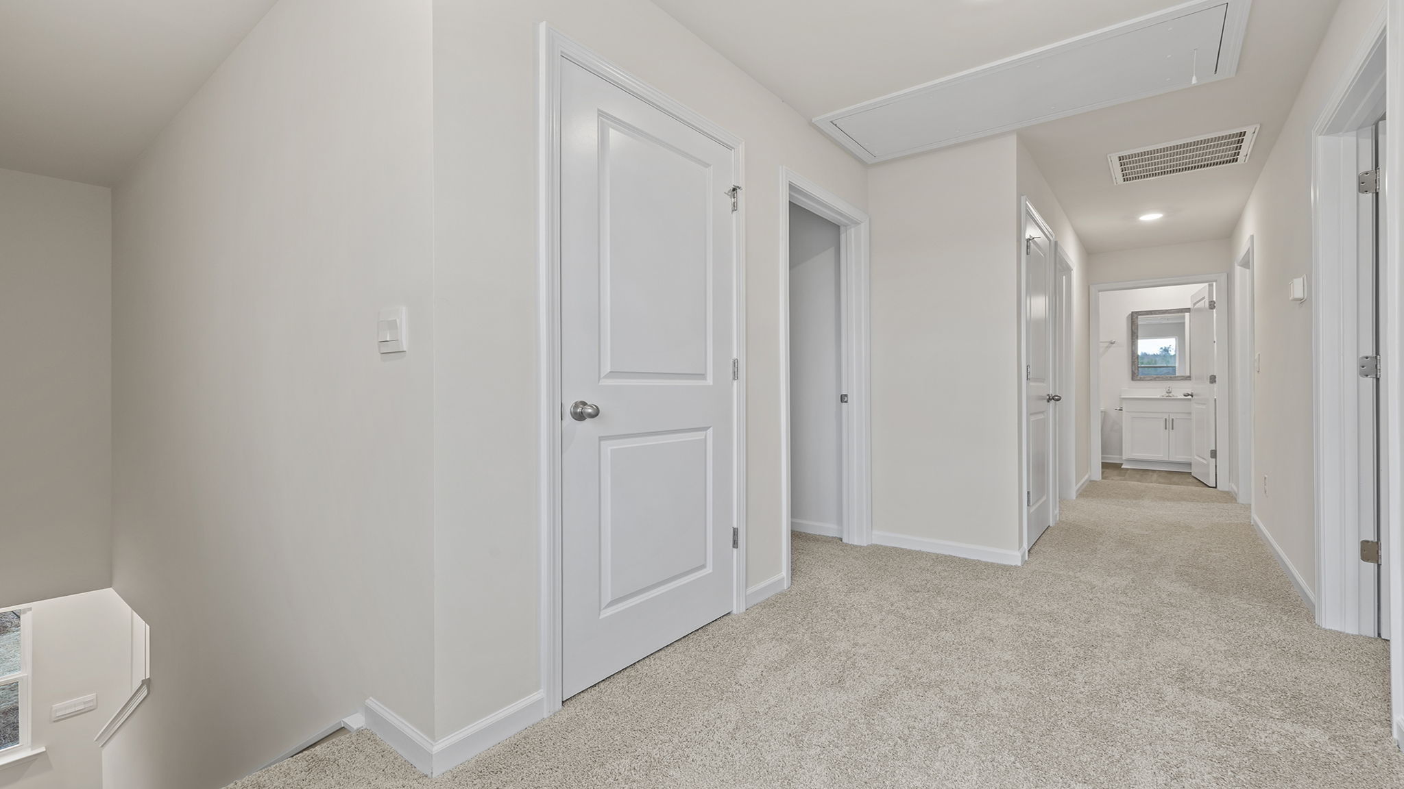 Landing and hallway on the upper level.