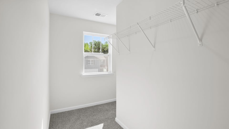 Closet with window.
