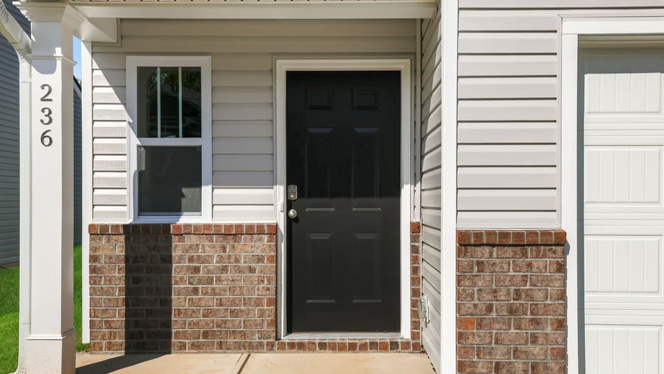 View of front door.