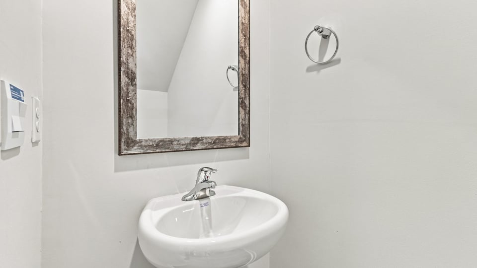 Half bathroom with sink.