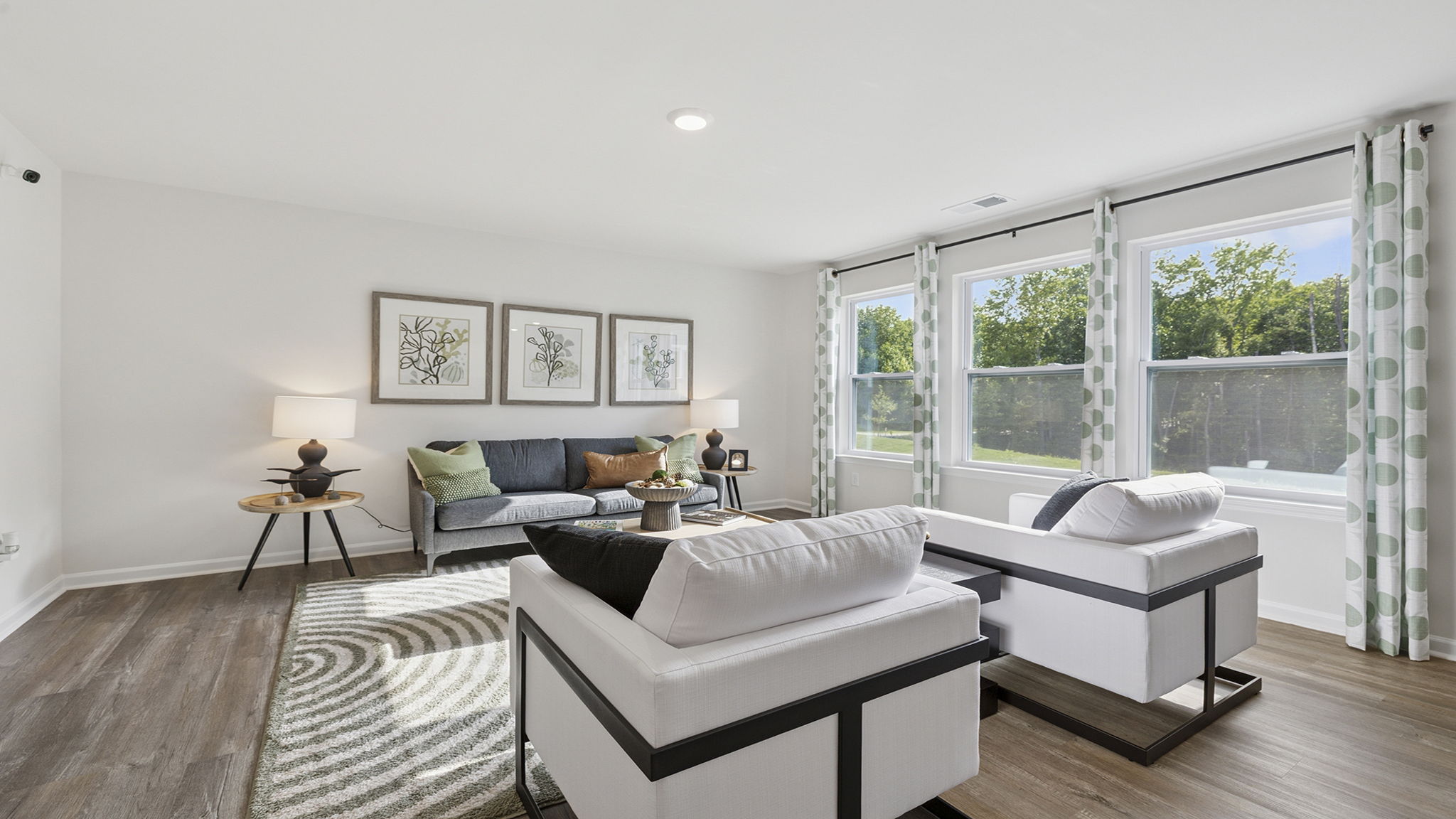 Living area with windows.