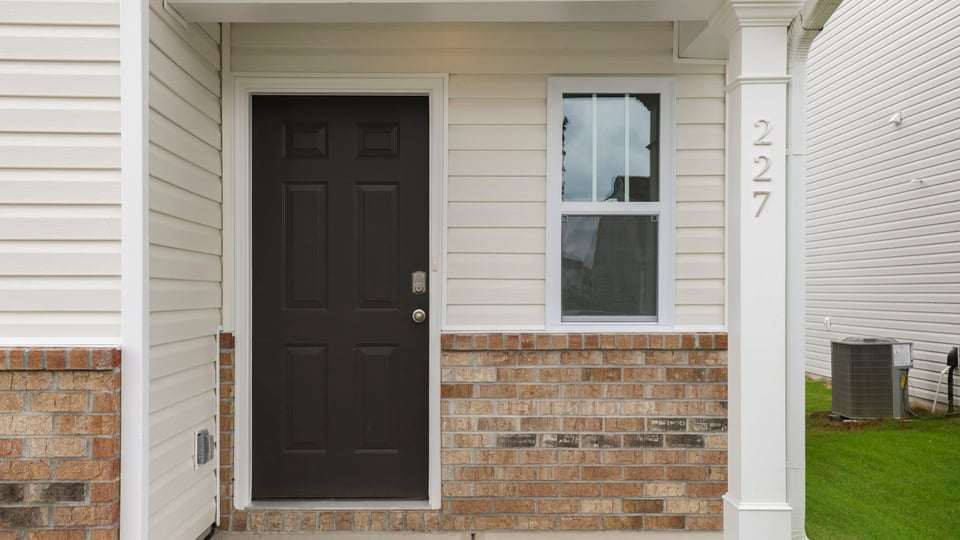 View of front door.