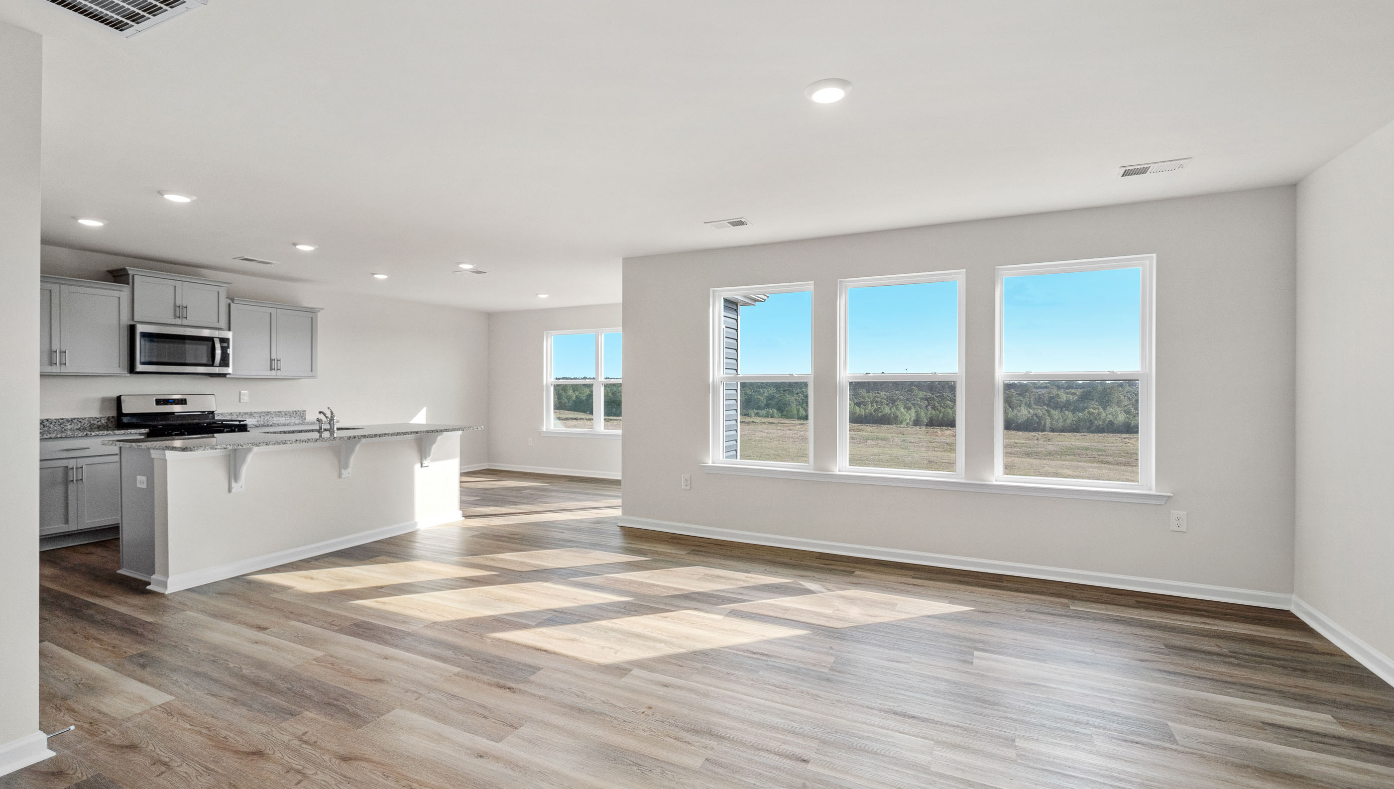Dining room with window.
