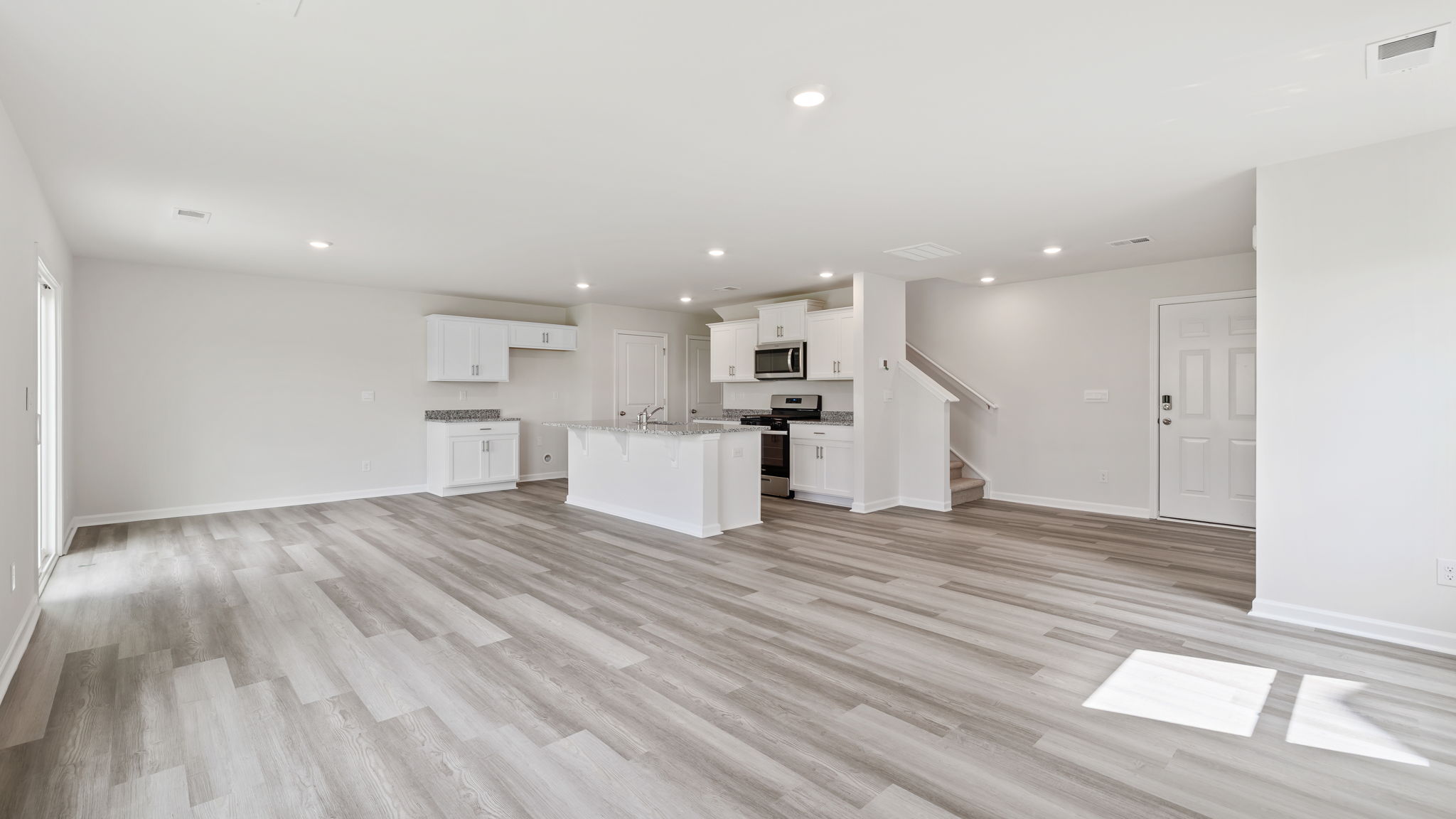 View from family room toward the kitchen.
