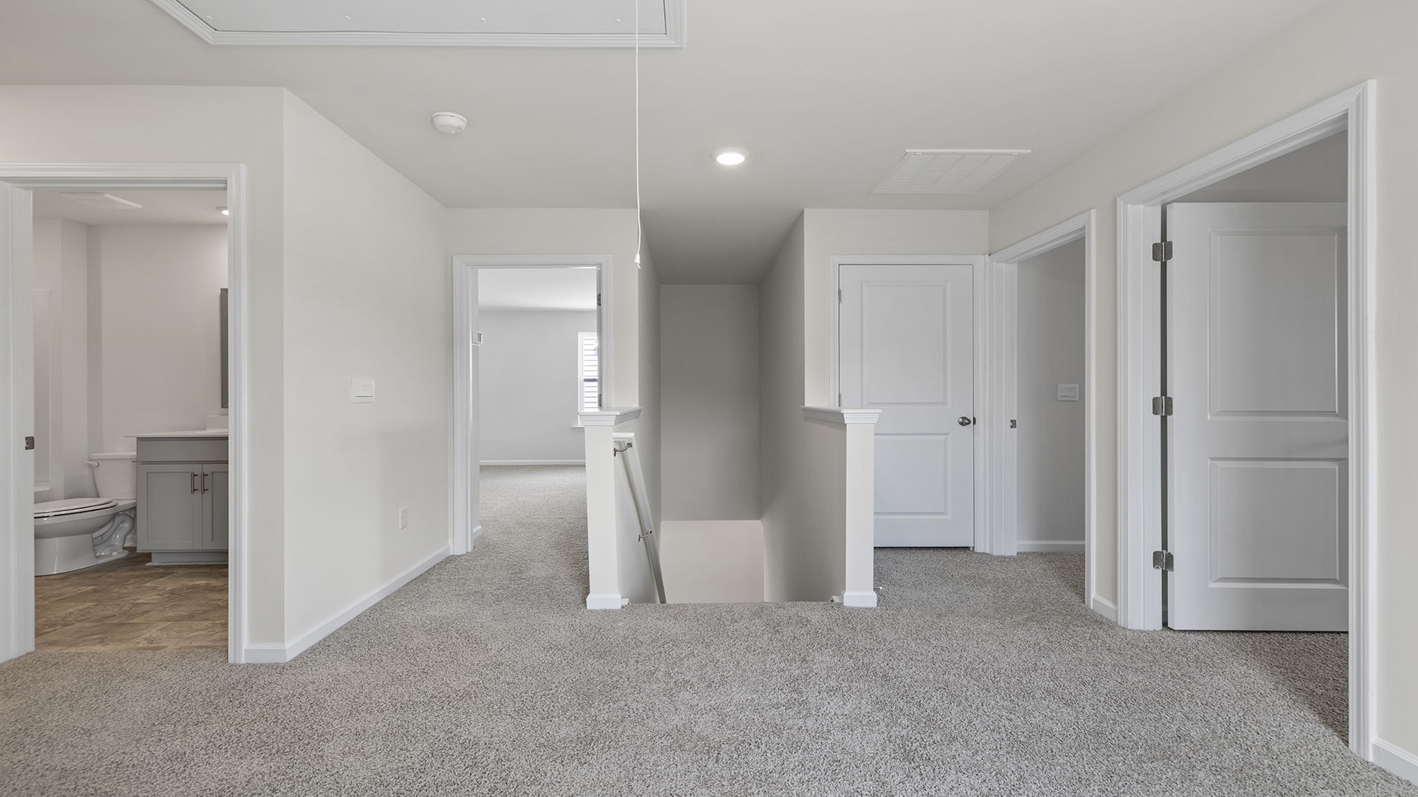 Upper level landing and loft.