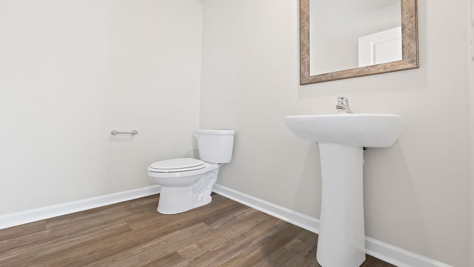 Half bathroom on the main level.