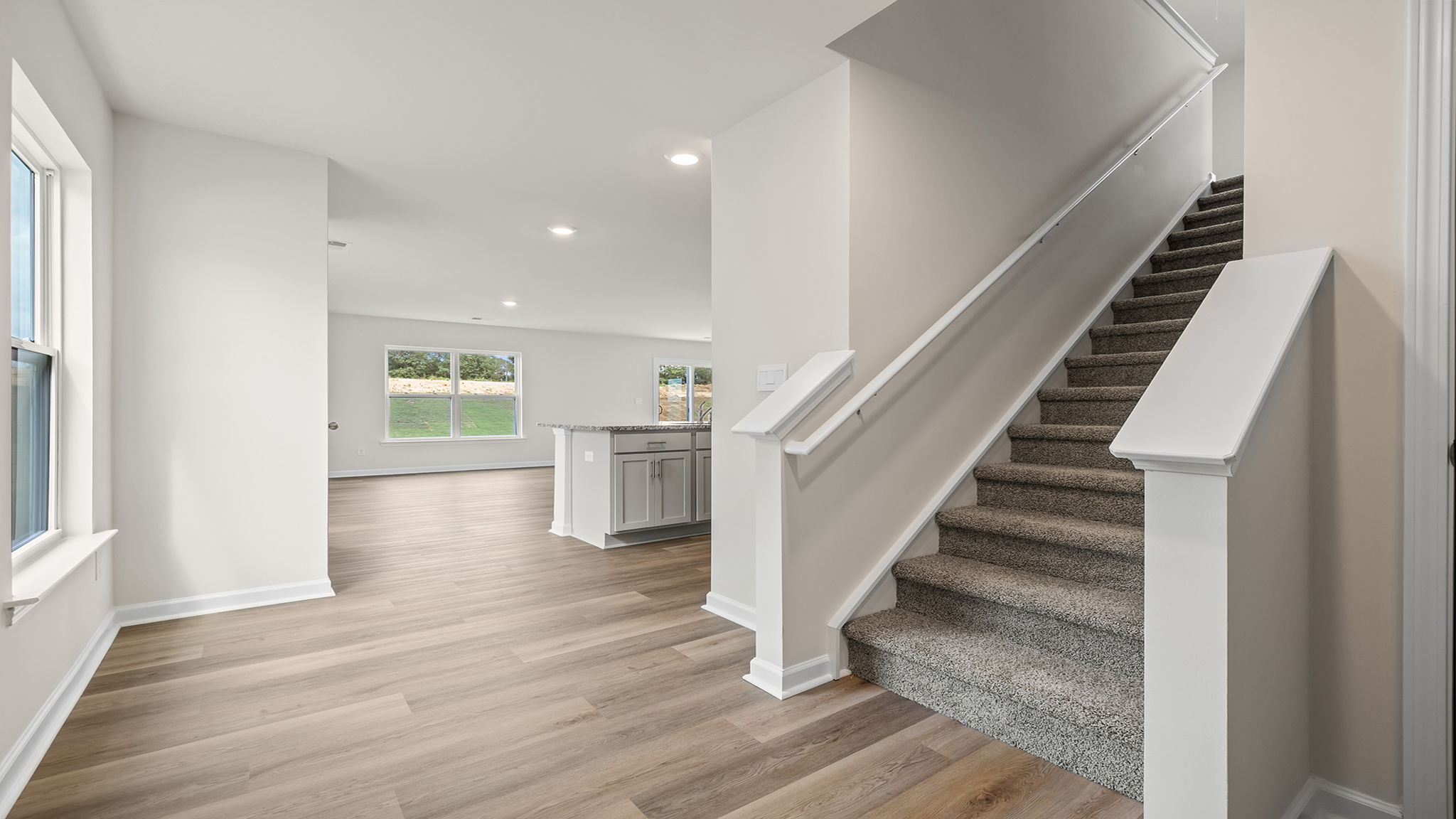 Entrance and stairwell to the upper level.