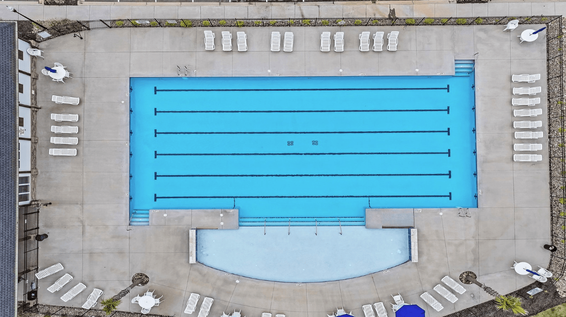 Pool aerial view.