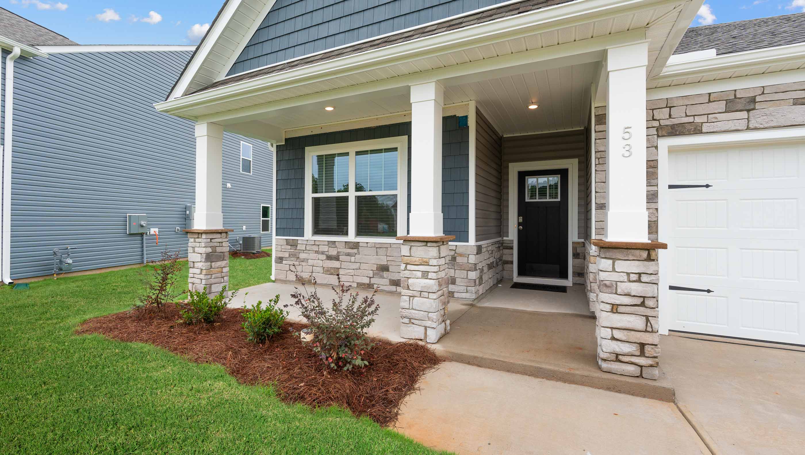 Inviting front porch and entry.