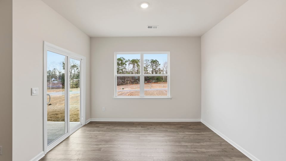 Dining area and door to the back yard.