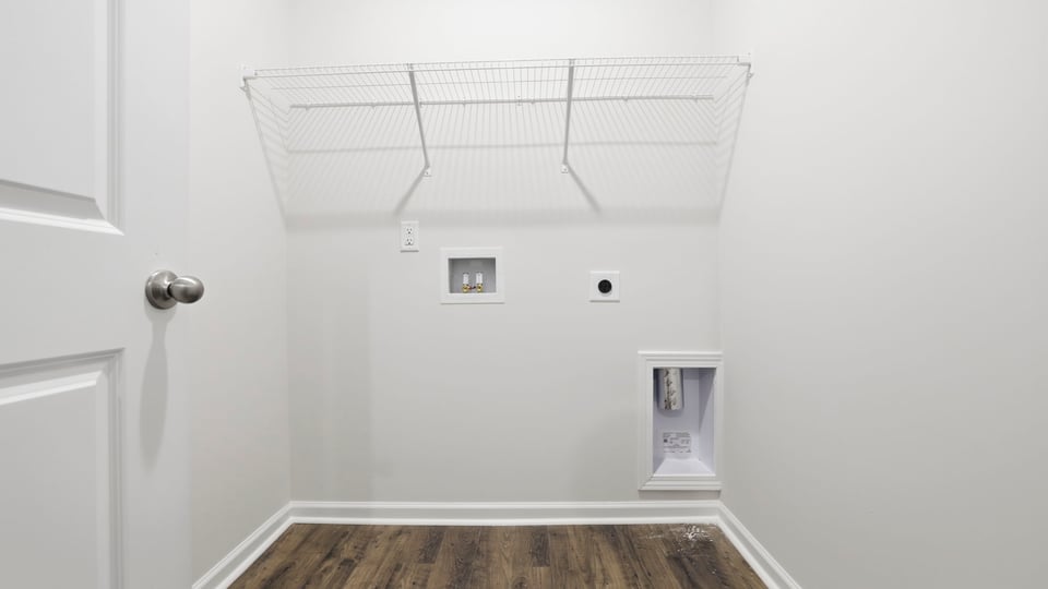 Walk-in laundry room.