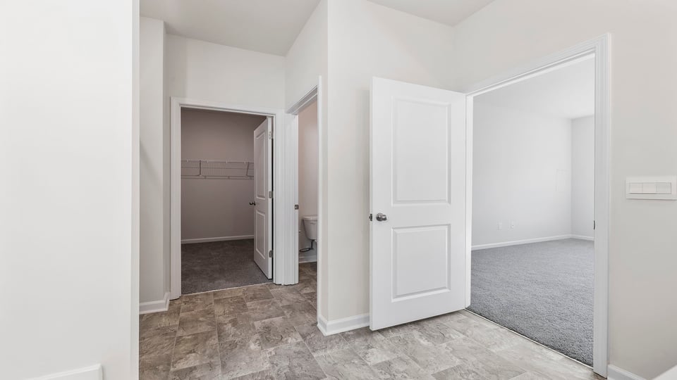 Entrance into the bathroom.