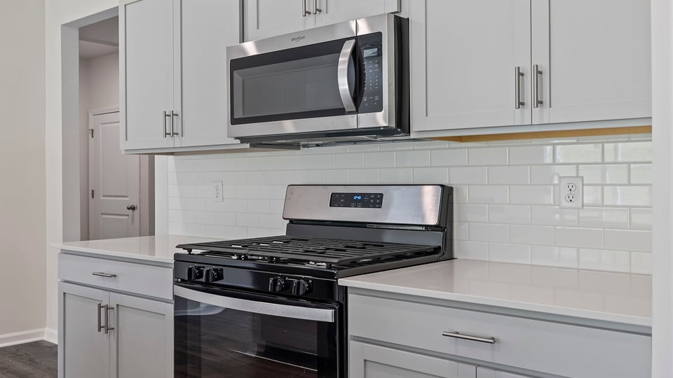 Stainless steel appliances.