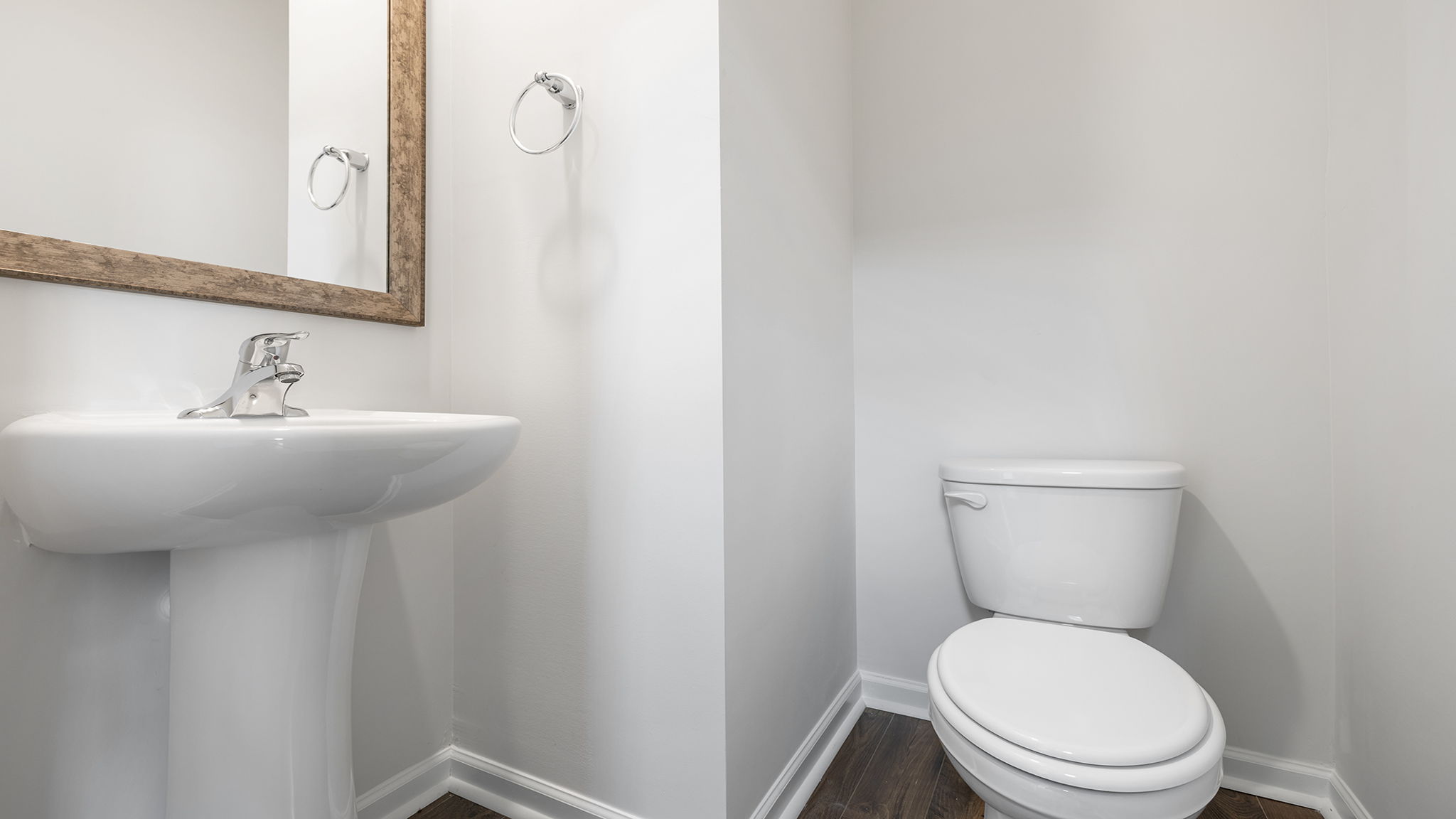 Half bathroom on main level.