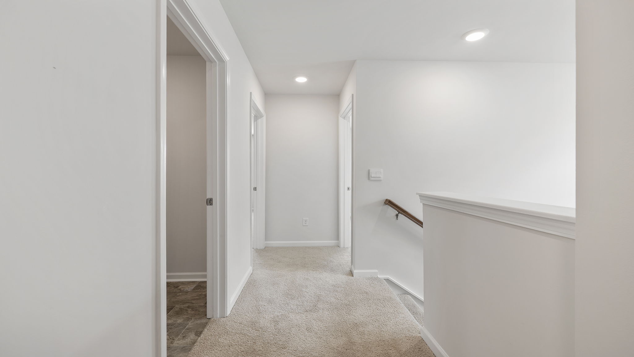 Landing on the upper level.