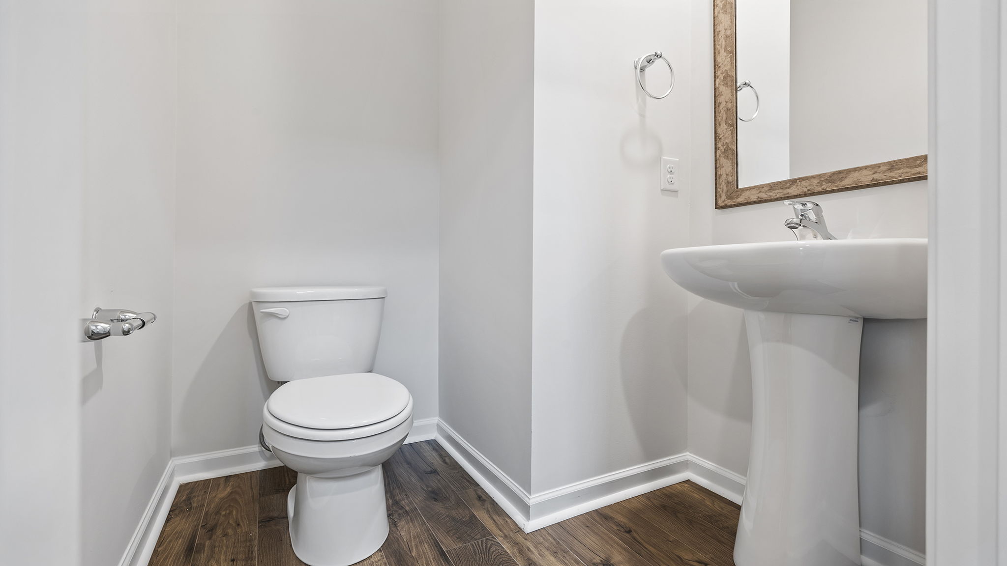 Half bathroom on the main level.