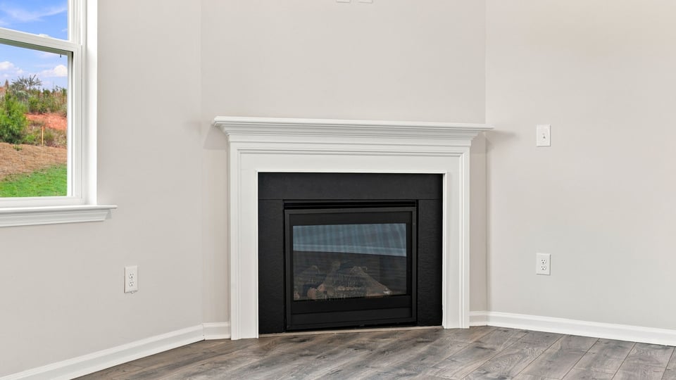 View from family room toward kitchen.