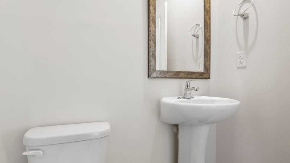 Half bathroom with sink.