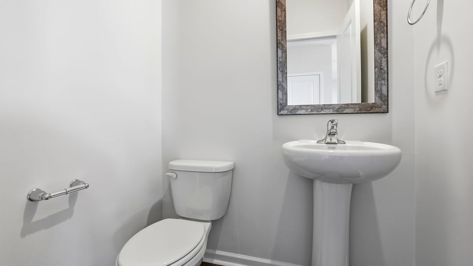 Half bathroom with sink.