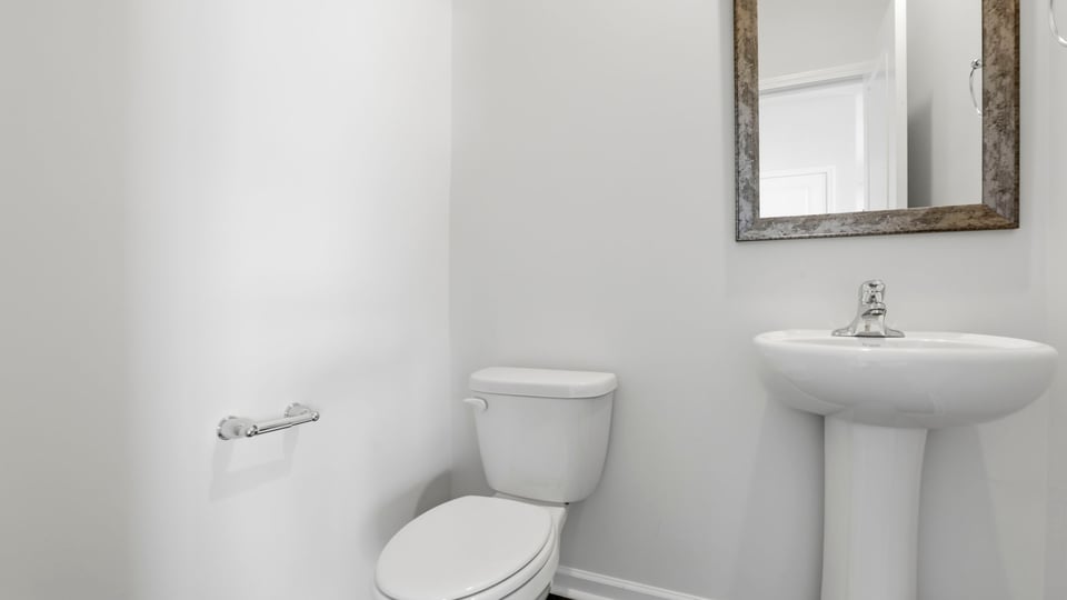 Half bathroom with sink.
