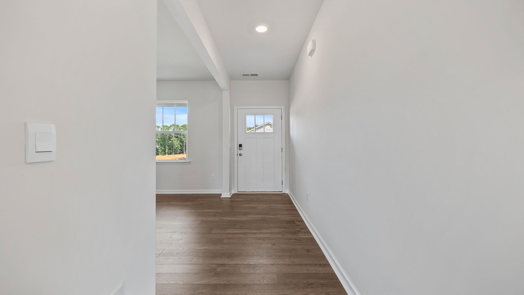 Entry way into home with study.