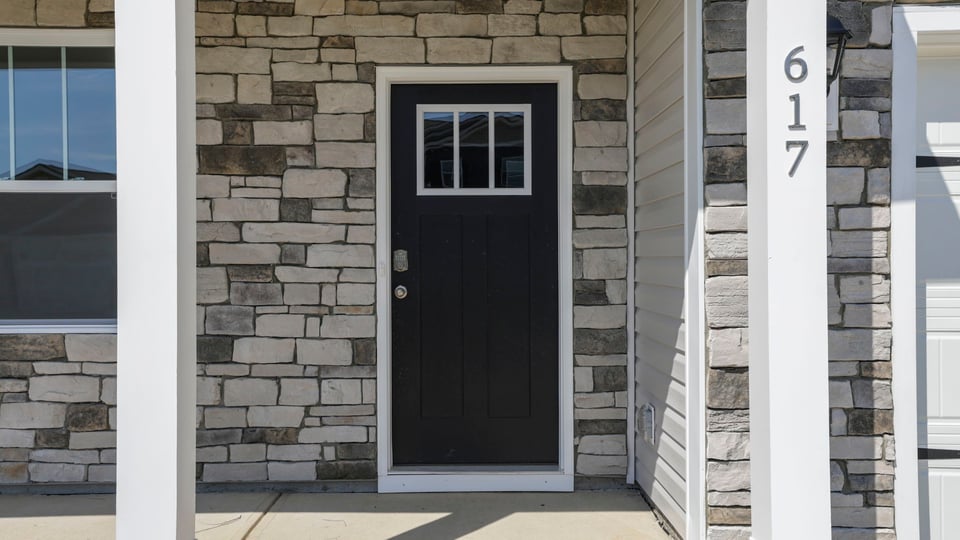 View of front door.