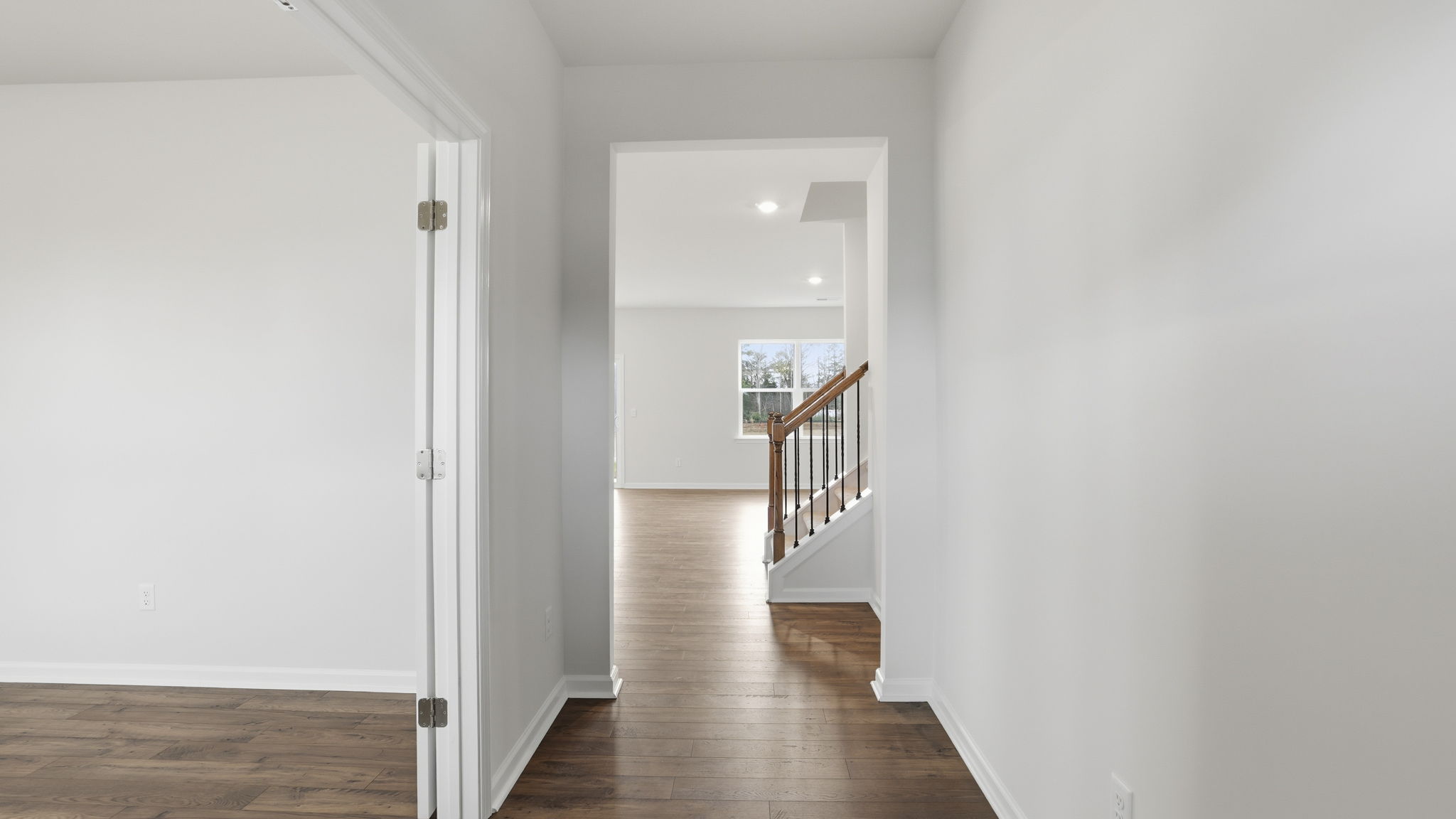 View of foyer and hallway to the living areas.