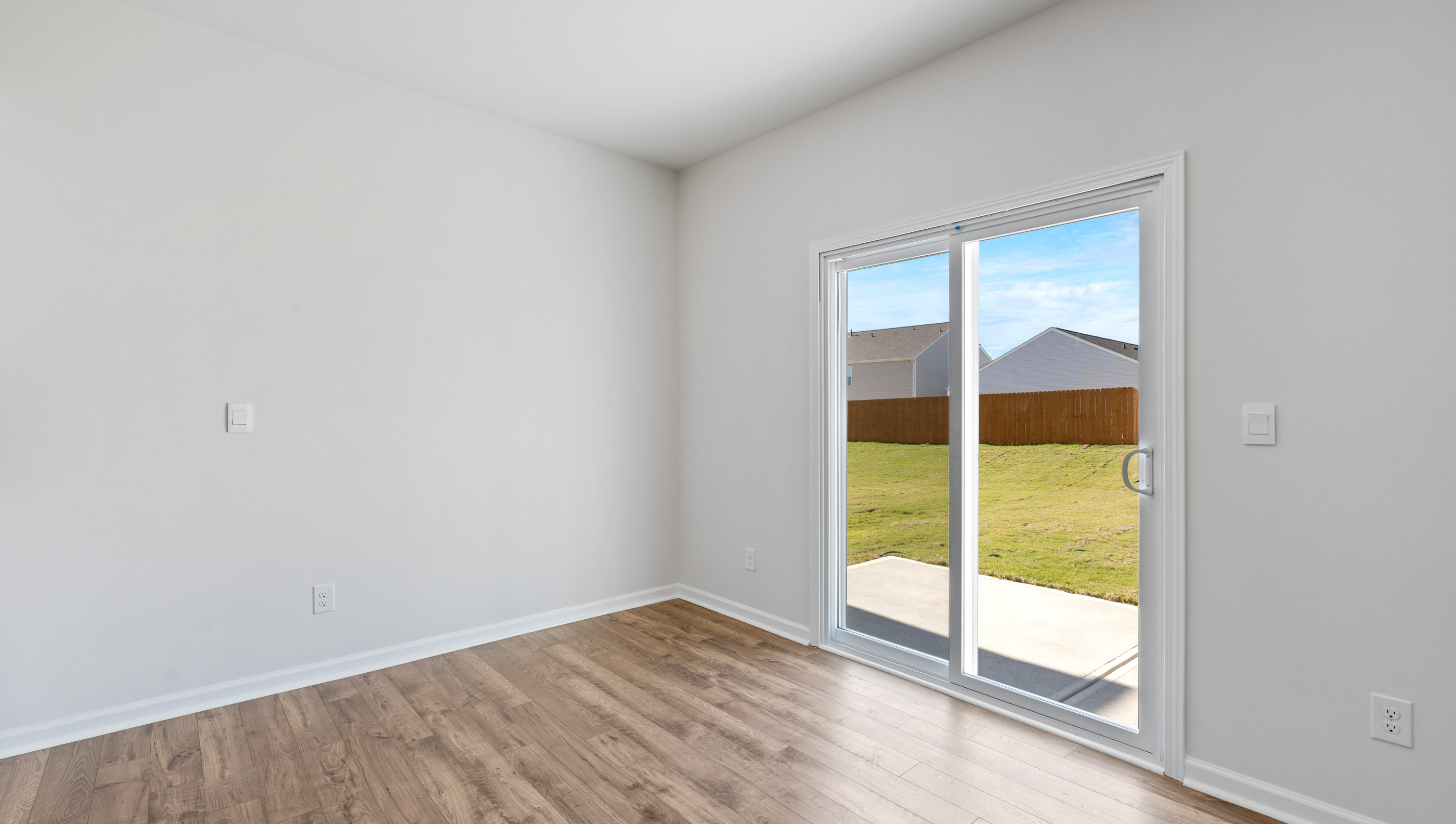 Dining area and door to the back yard.