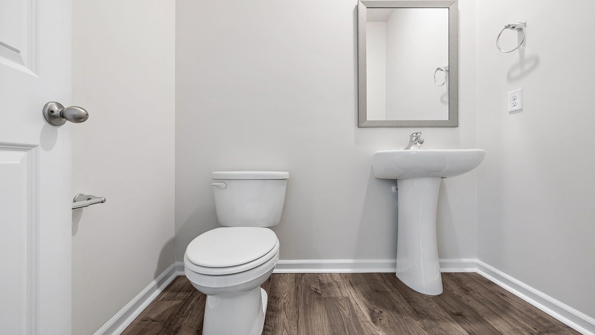 Half bathroom with sink.