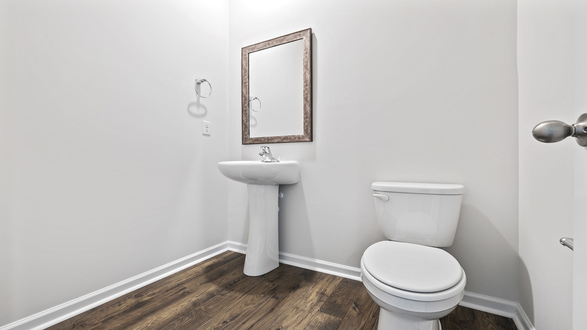 Half bathroom on the main level.