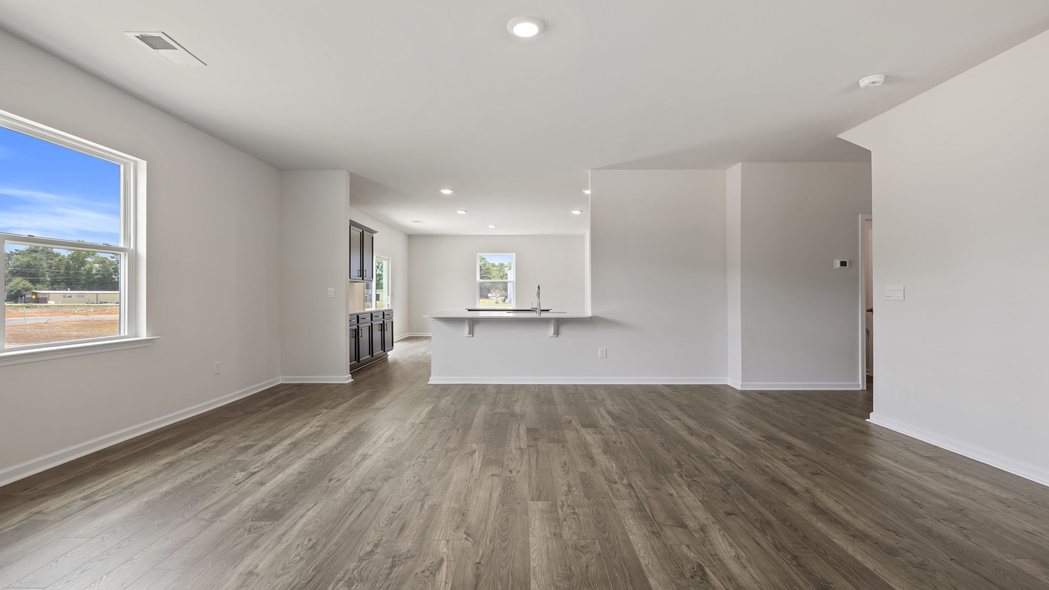 View from family room toward the kitchen.