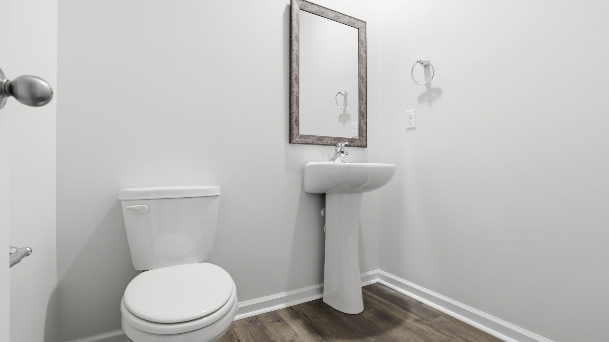 Half bathroom on the main level.