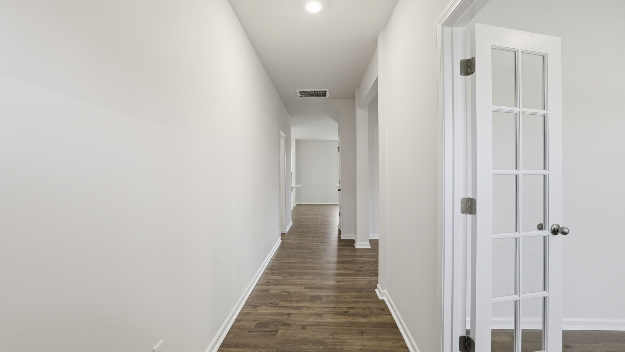 View of hallway toward the living area.