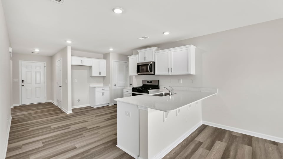 View of kitchen.