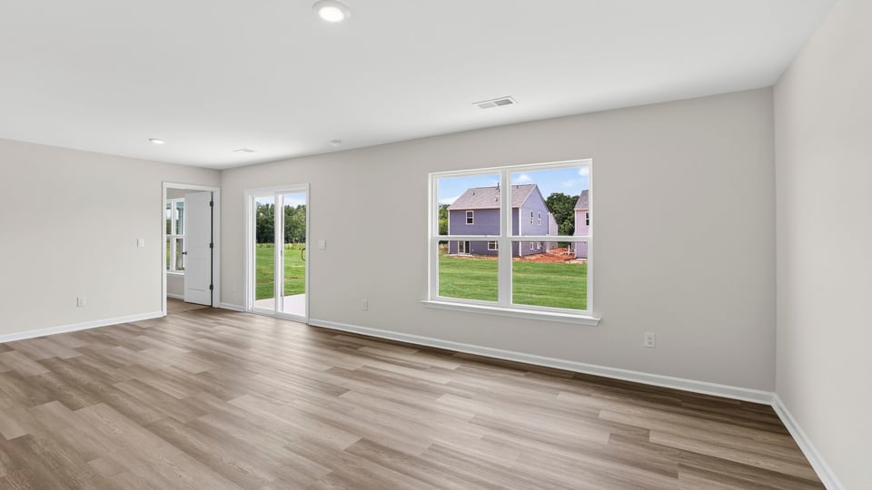 View of combination dining and family areas.