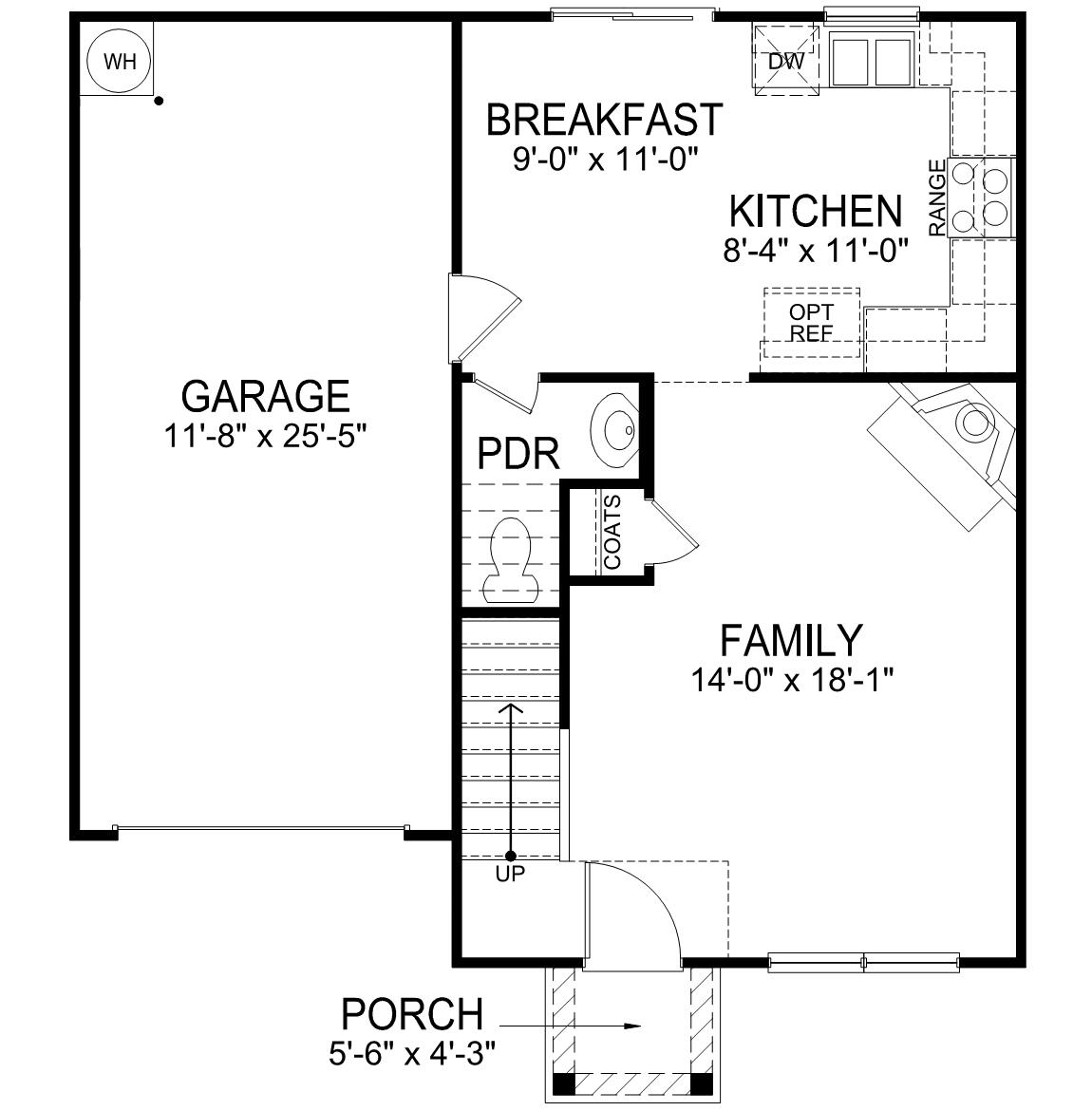 First floor floorplan of Rachel.